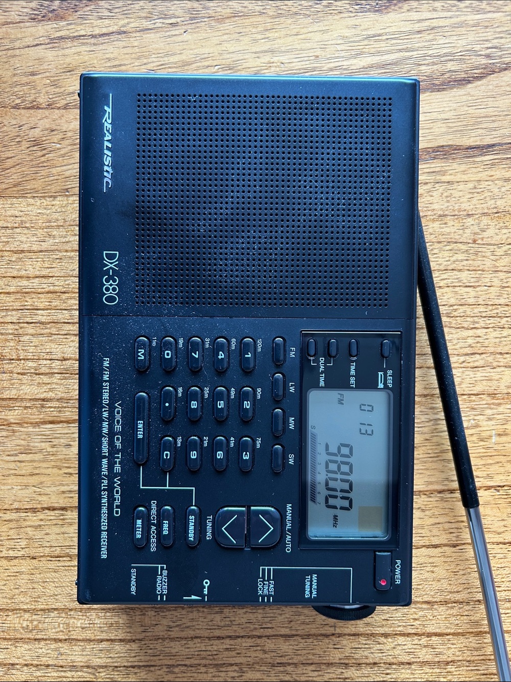 DX-380 Portable AM/FM/MW Shortwave Radio - Black